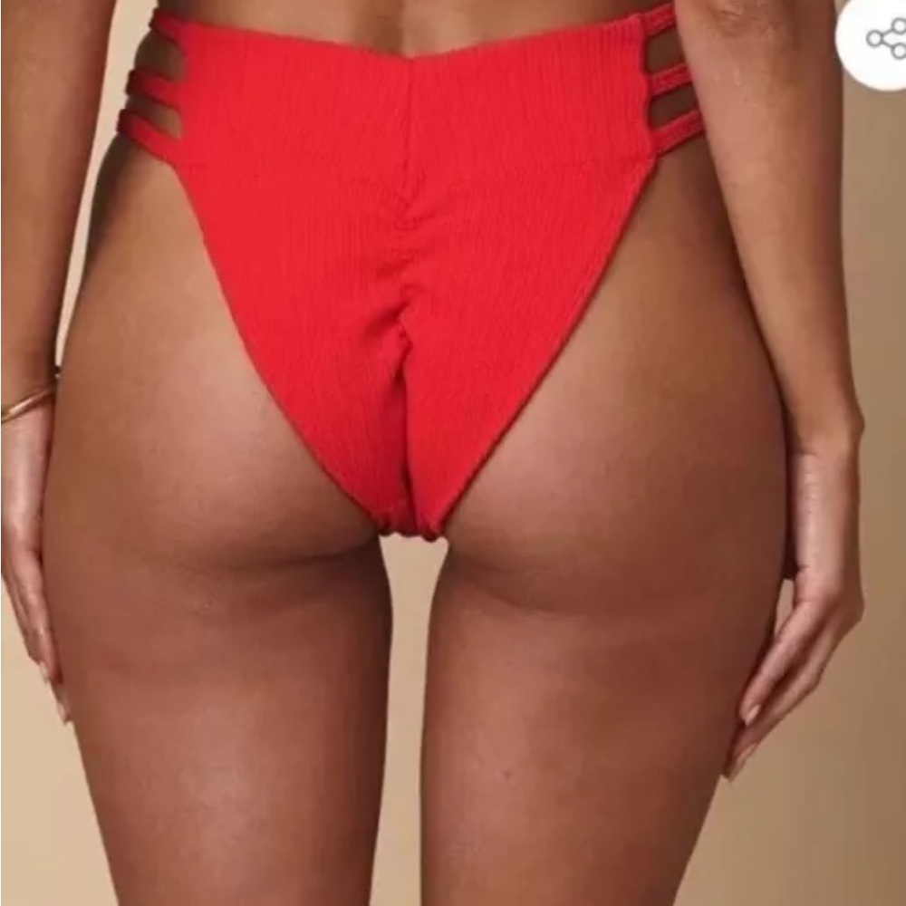 Montce Rio Crimson Red Bikini Bottom - Picture 2 of 4